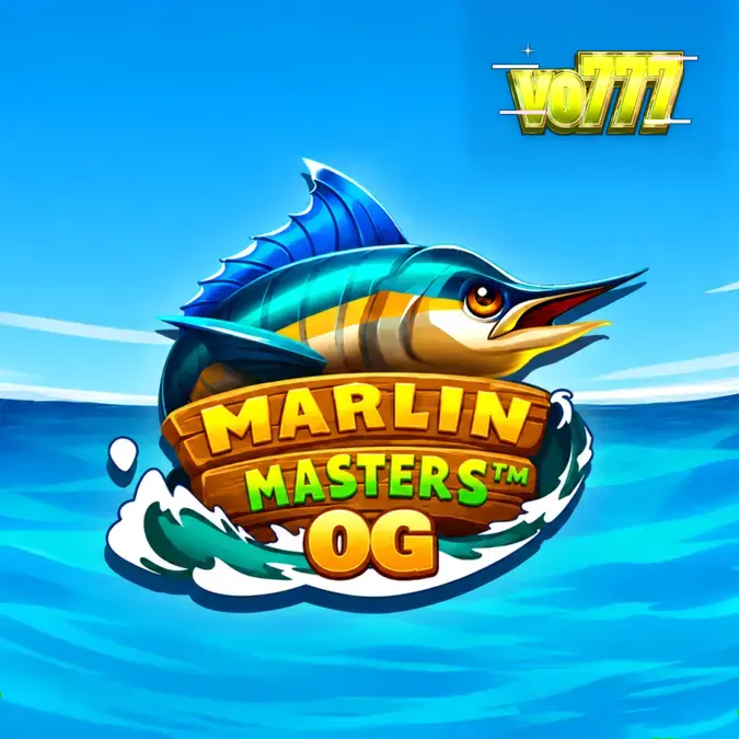 Tampilan antarmuka permainan slot Marlin Masters OG dengan simbol nelayan dan ikan
